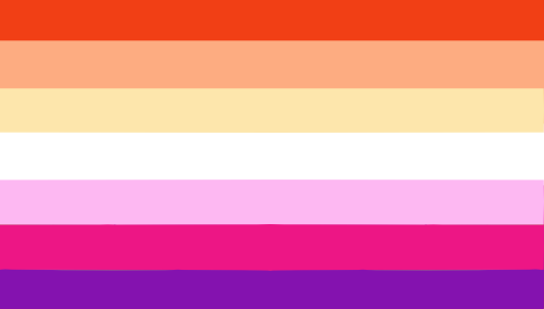 Trans Lesbian Flag! (using the Orange and Pink Pride Flag!)