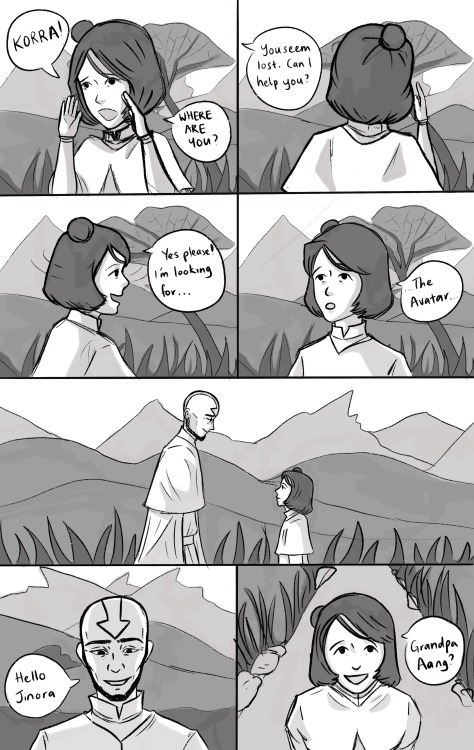 0tterpenguins:AU in which Jinora meets a very special guide in the Spirit World— Note: I got the ide