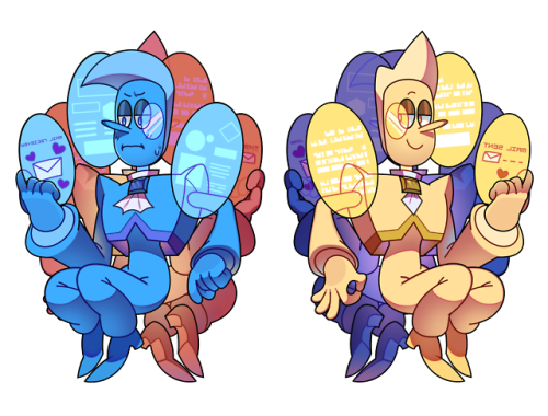 grindsoklein: Courtship collab with @siqlyprince I originally designed these as matching keychains for us, and I forgot to post the original artwork for them! If you want a keychain, you can get one here! 