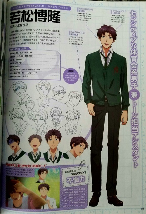 Character Page 1 for Wakamatsu Hirotaka (若松博隆).