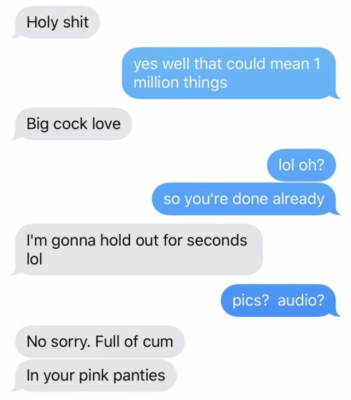 My wife’s text after fucking a new guy last night with a big cock.