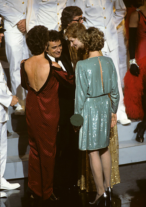 Jessica Lange at the 55th Academy Awards Ceremony (1983)&hellip; with Meryl and John and Dudley 