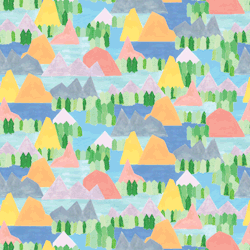 patternbase:  ‘Mountains’ repeat, painted in gouache. http://emmatudorbloch.tumblr.com/