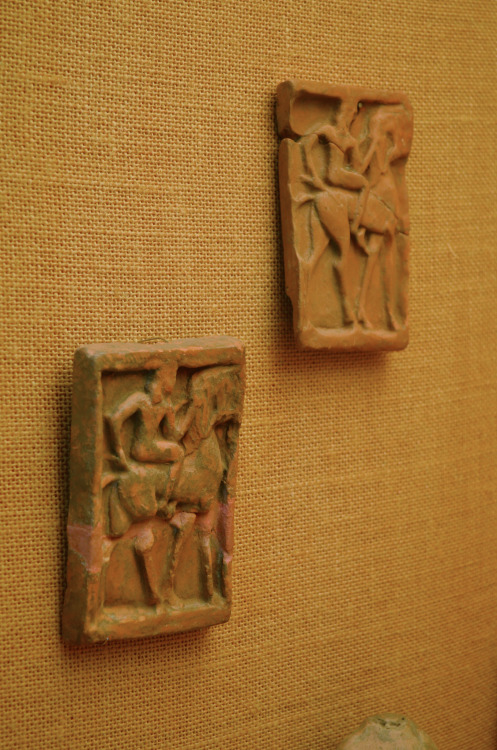 greek-museums:Archaeological Museum of Ancient Messene:Terracotta votive plaques from the sanctuarie