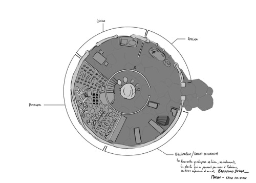 Very rough and early designs for the house/temple in the Oasis.