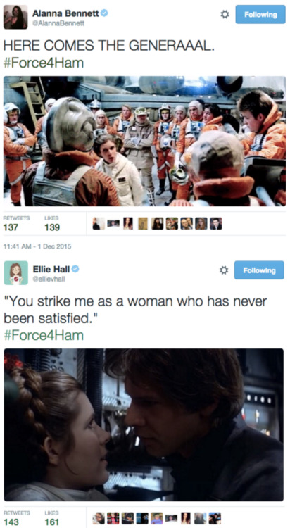 elephantanddragon: ninemoons42: hils79: buzzfeedgeeky: #Force4Ham This is the best thing to happen o