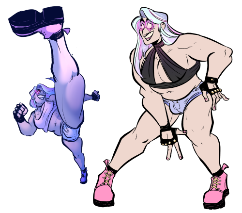 neonjawbone:  dumb fun fight girl oc for shenanigans with my partner (she/her)  twitter//patreon//pi
