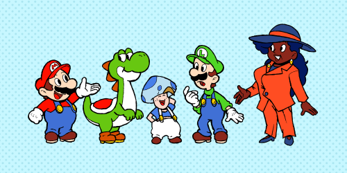tentatively, here are all of the mario redesigns ive been doing. ive also got a full chart with everyone included that i