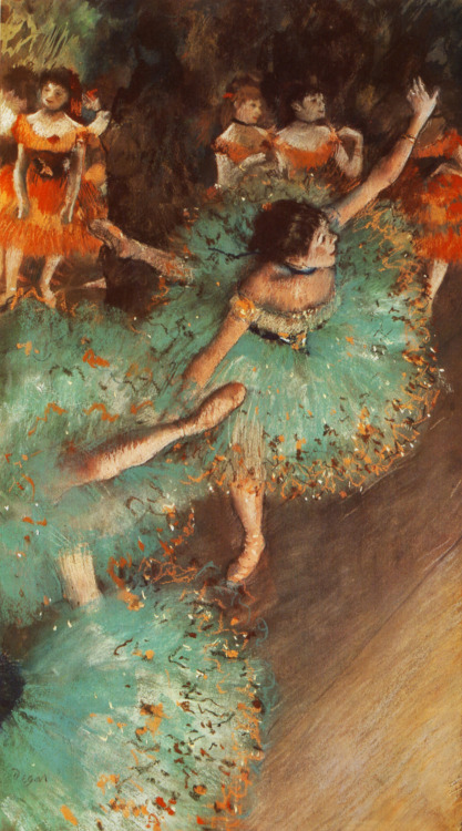 supermodelgif:  The Green Dancer - Edgar Degas