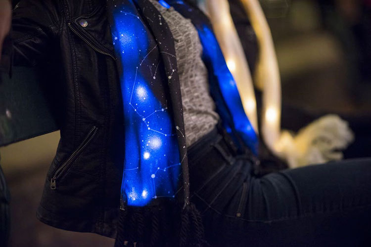culturenlifestyle:  Stunning Starry Sky LED Scarf Fashion boutique Shenova fuses