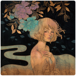 supersonicart:   Audrey Kawasaki’s “Hirari Hirari.” Above are all the gorgeous new paintings by Audrey Kawasaki for her show, “Hirari Hirari&ldquo; that is currently on display at Merry Karnowsky Gallery in Los Angeles, California.  The show