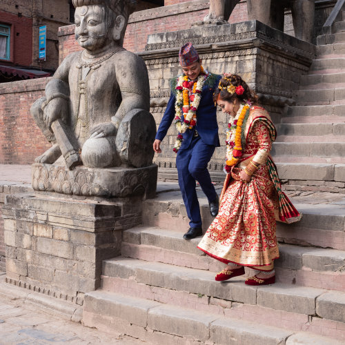 Newly married couple, Nepal