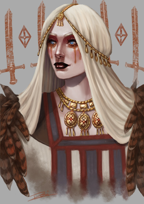 toherrys:FreyaMy take on the Vanir beauty, Norse goddess Freya. Shieldmaiden and sorceress with her 