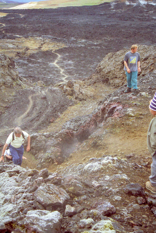 1997: Krafla caldera sits upon the divergent boundary between the North American Plate and the Euras