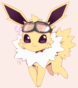 milkayart: a jolteon ready for an adventure