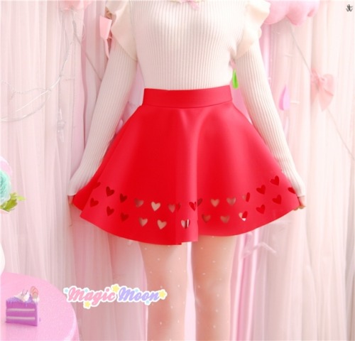 magicmoonstore:♥ Cute Mini Hearts Skirt ♥ Visit: magicmoon.storenvy.com 