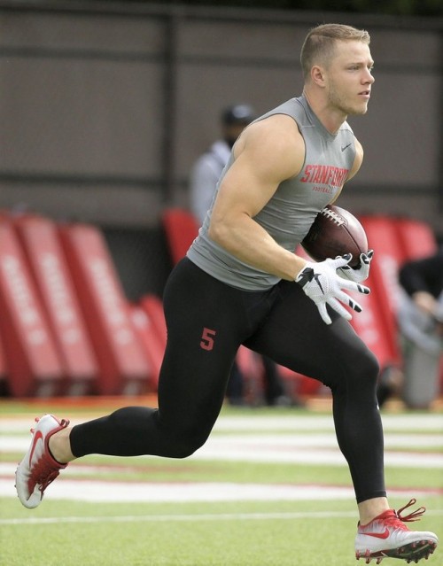 maleathletics: Christian McCaffery with his amazing legs and ass.