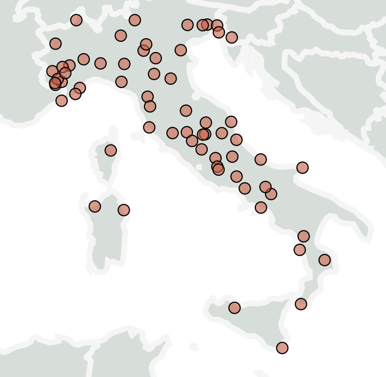 italy map cities and towns