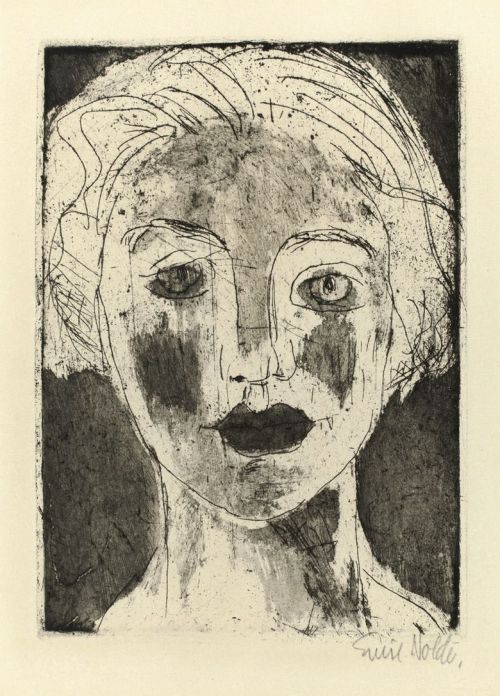 amare-habeo: Emil Nolde (German-Danish, 1867 - 1956) The Picture of a Girl (Mädchenbildnis), 19