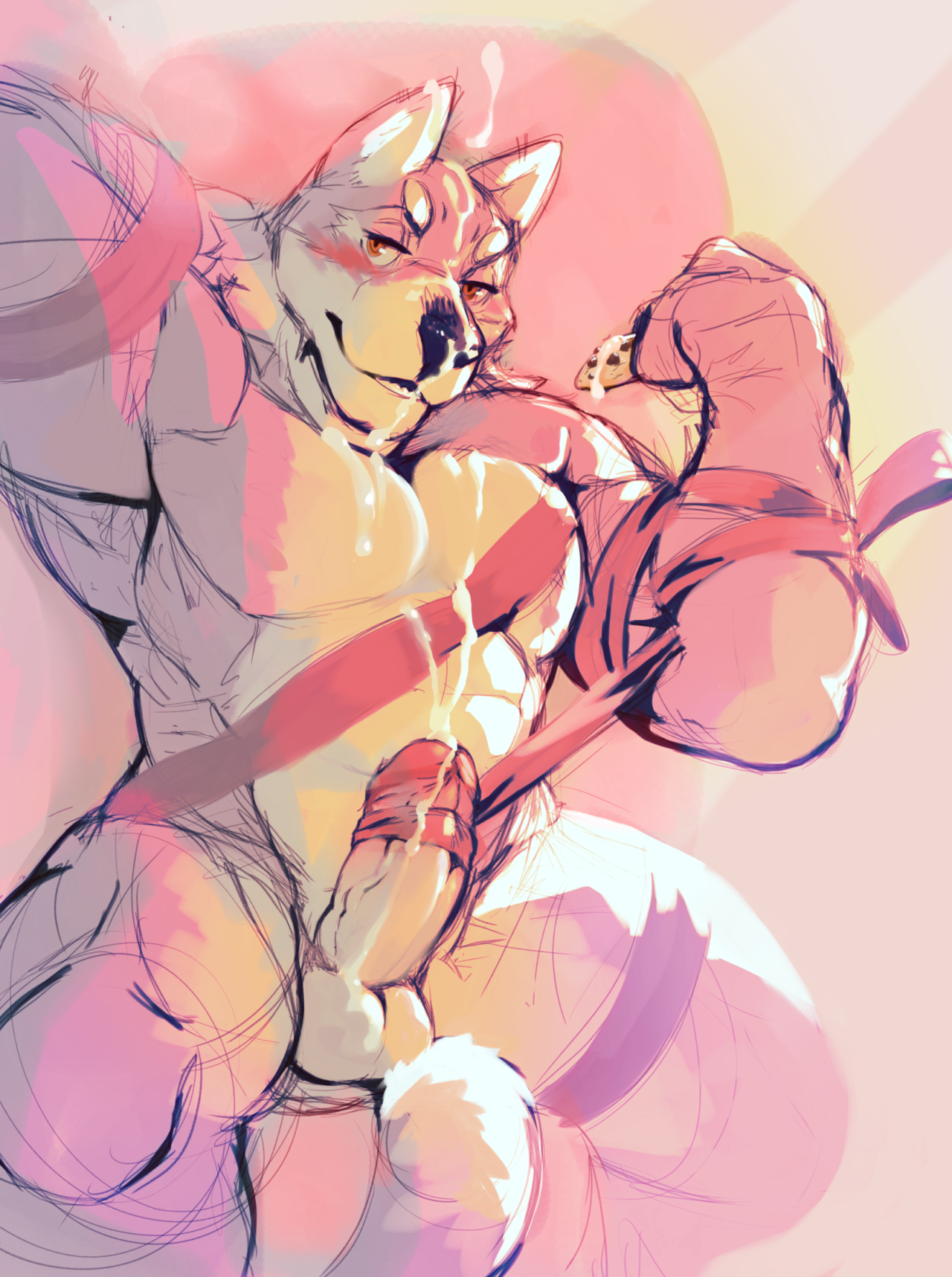 dangpa:  Quick Sketchy doggo wrapped up for the holidays.
