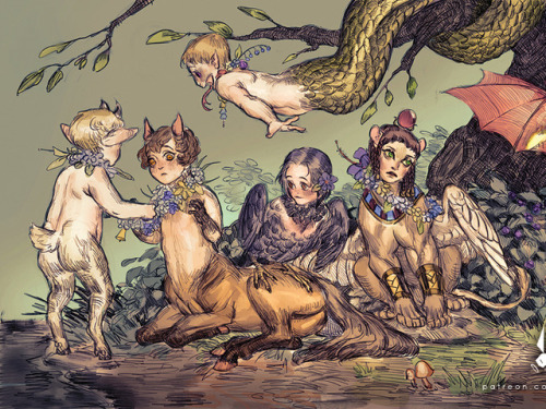 bwubwuart:Mythology Childrenhttps://patreon.com/bwusagi