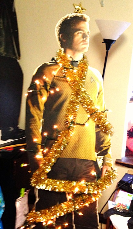 crossbowsandwalkers:  theangelhastheimpala:  Put up my Chris(tmas tree) today. It’s a Pine.  c