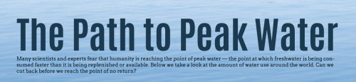 science-junkie:Are We on the Path to Peak Water?By Kylie Schultz & Amber Billings Scientists and