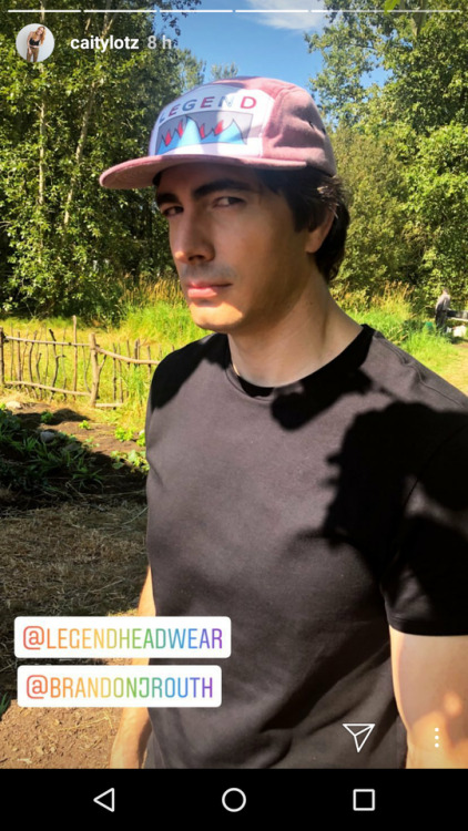 Brandon Routh at Caity Lotz instagram story