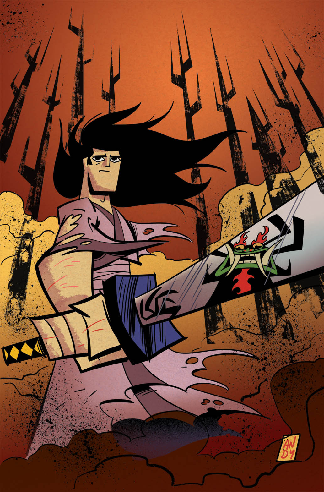 as-warm-as-choco:  SAMURAI JACK Comics’ SUB (variant) covers by Andy Suriano !