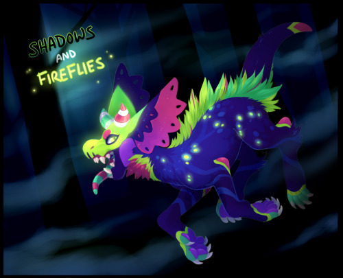 A halloween bab design I did, attempting to do something painterly for once! Jawn (Phloxebutt) did a