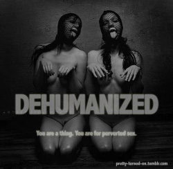 slutobliterator2:  No. Not dehumanized. To be dehumanized you must have at some point been a human. Cunts are not. 