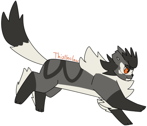 [Image Description: A digital drawing of Thistleclaw from the Warrior Cats books. Thistleclaw is a g