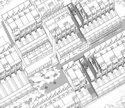 Siedlung Halen (1959-61) in Bern, Switzerland by Atelier 5.
From Modern Housing Prototypes (1978) by Roger Sherwood.