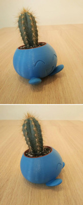 retrogamingblog:  3D Printed Oddish Planter made by CraftWorks3D