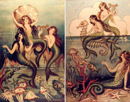 mydarling:vintage mermaid art