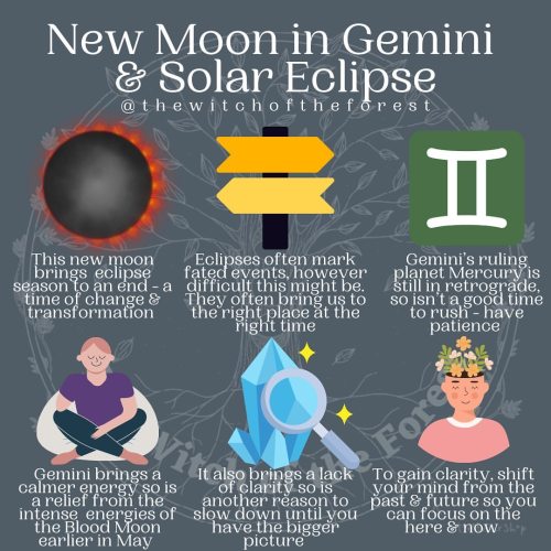✨N M & S E✨ The New Moon in Gemini and Solar Eclipse on May 30 brings this eclipse season to an 