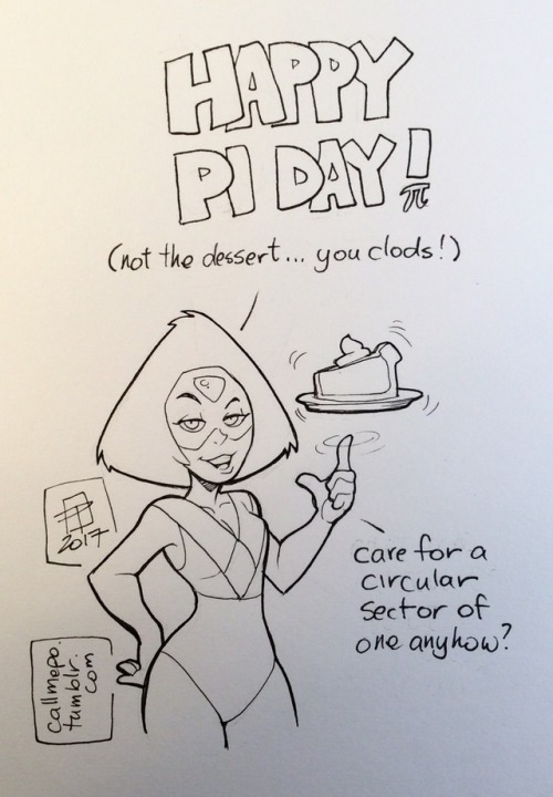 ferdisanerd:  HAPPY PI DAY from Peridot!  Posting this at exactly March 14 at 1:59 am for accuracy.  <3 <3 <3