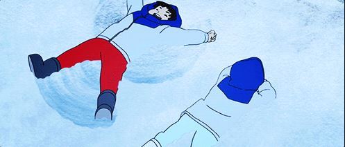 theflowersteeth:Ryo can’t make a snow angel I think that’s just perfect.Technically, any imprint he 