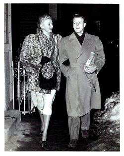 A March-2-1948 Upi Press Photo Shows Stripper Julie Bryan Walking Home With Her Husband: