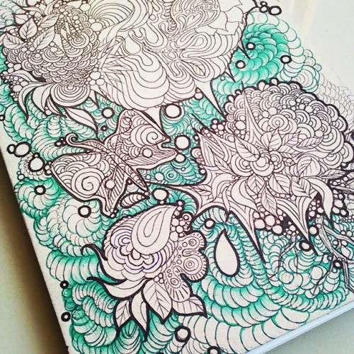 Coloring #sketchbook #sharpie #coloring #trippy #design #detailed #doodle #parttwo #art #artwork #in