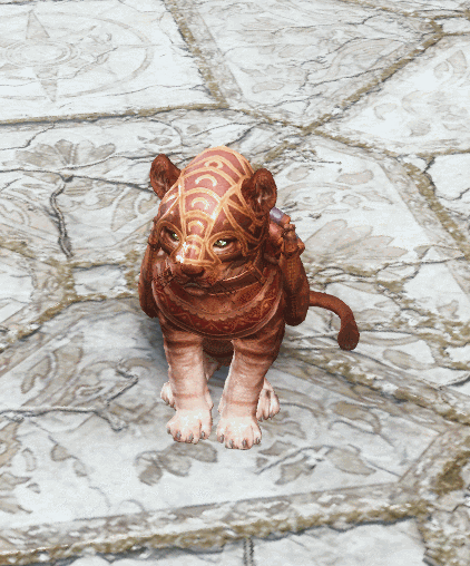 sassyfahliil:“To prepare their Senche-Lion mounts, the Baandari Pedlars train them with full gear as