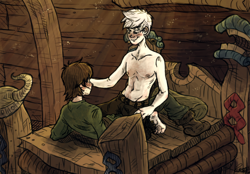 blackbird-lungs:  I’m DONE! I do wish it was smuttier but that’s all my brain could come up with, I’m sorry. It’s based on this fanfic. It was good practice after all and I’m quite proud! On DeviantART