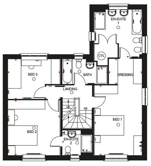 simplplan: Stratford by Barratt HomesHouse Type: DetachedBedrooms: 5Bathrooms:2En Suites: 2