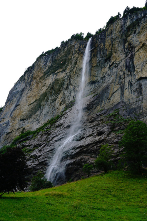 Staubbach falls, Lauterbrunnen Valley, Switzerland.