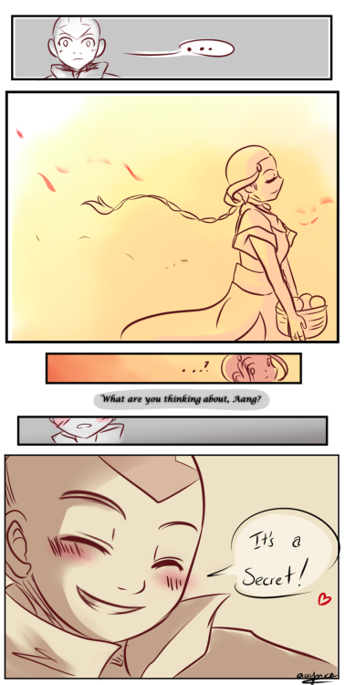 Quick comic thingy for Day 1 of Kataang Week: Secrets~ &lt;33