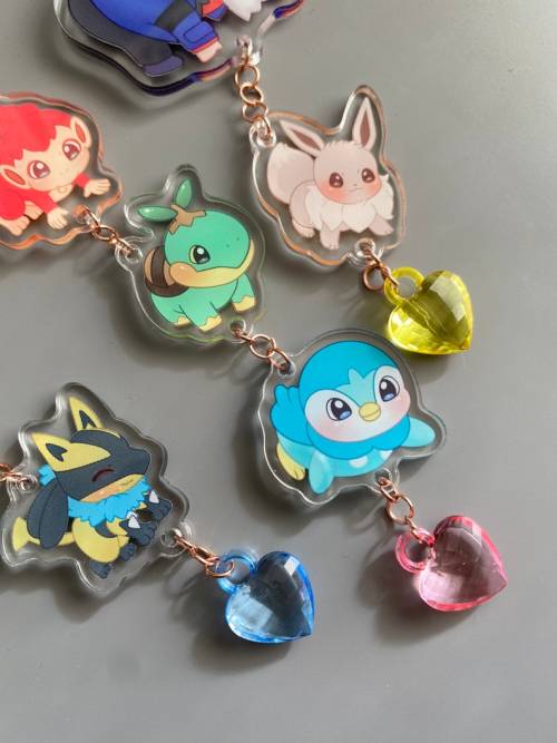 Custom Pokemon Team Charms made by SinclairDum