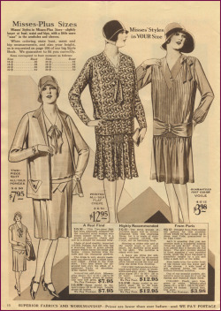 questionableadvice:  ~ Lane Bryant catalog, Summer 1929via New Vintage Lady 