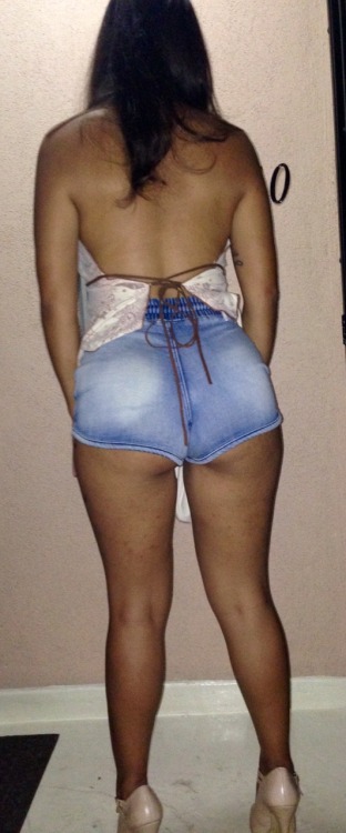 sexyasschicanamilf:Backside view of my outfit last nite! Got smashed by 3 men last nite!!