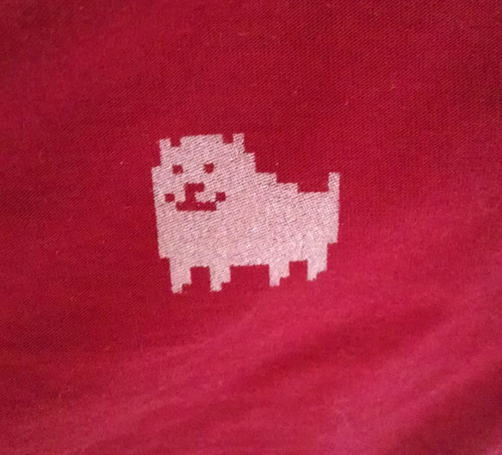 So I turned my Undertale shirt inside out to wash it...