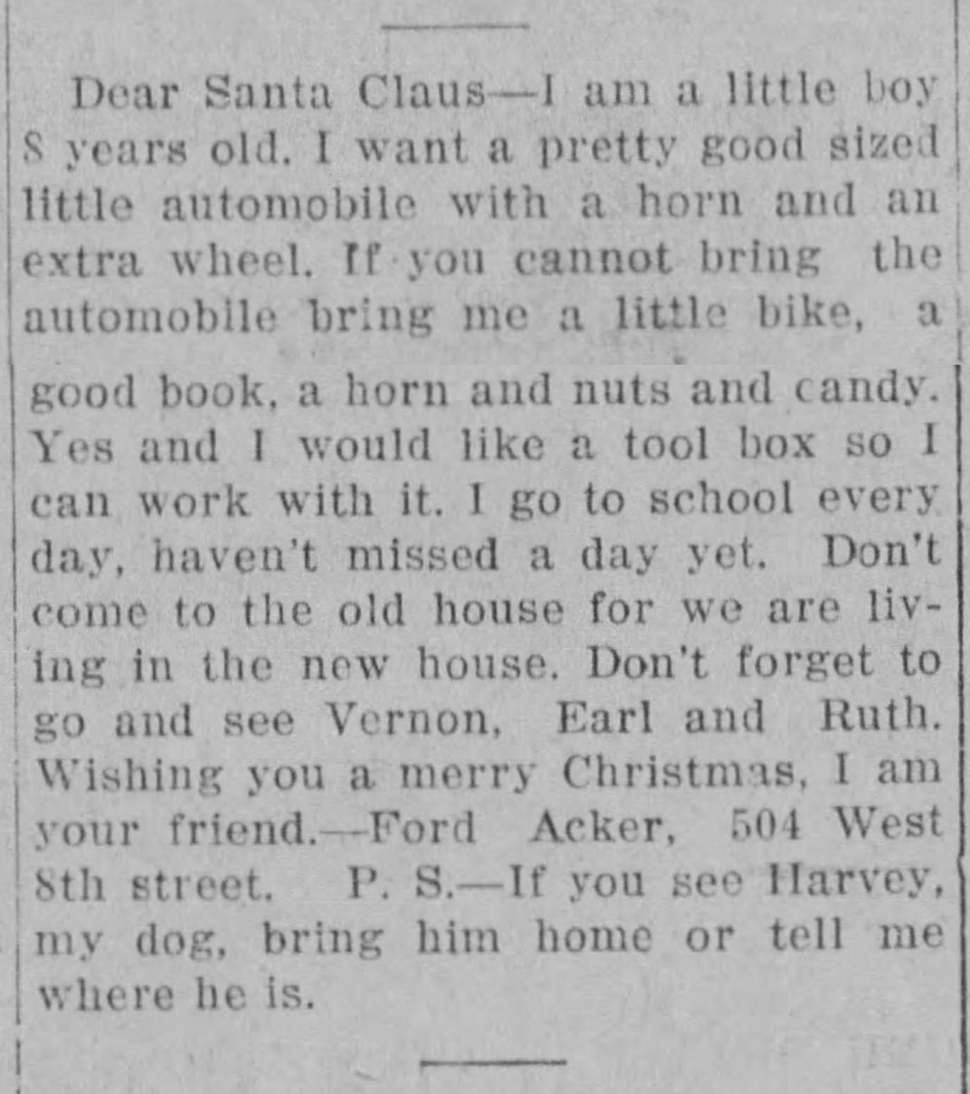 (source: The Junction City (KS) Daily Union, December 22, 1915.)